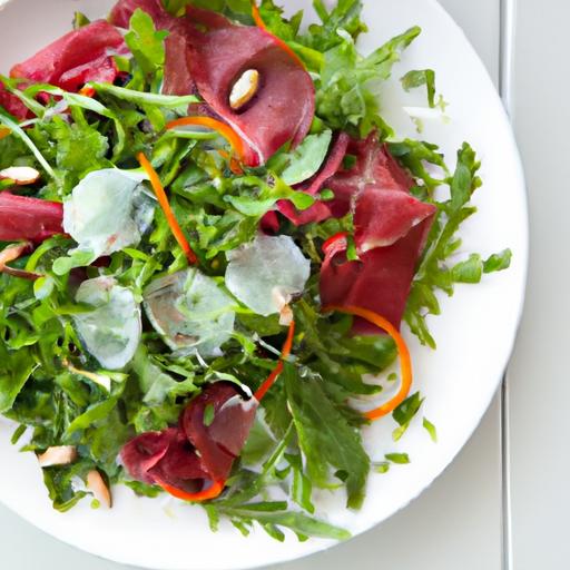 Delicate Carpaccio with Peppery Arugula: A flavorful Duo