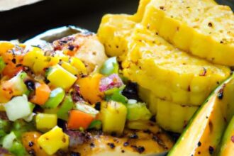 Vibrant Jerk Chicken Buddha Bowl with Tangy Mango Salsa