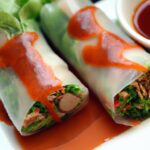 Crisp Vietnamese Spring Rolls with Simple Peanut Sauce Recipe