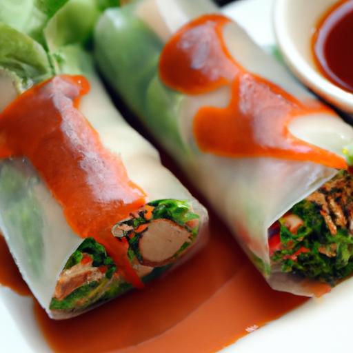 Crisp Vietnamese Spring Rolls with Simple Peanut Sauce Recipe