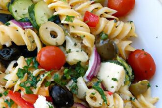 Aegean Pasta Salad Delight: A Fresh Mediterranean Feast