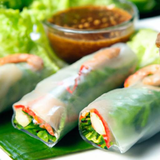 Crisp Vietnamese ⁤Spring Rolls with Simple Peanut Sauce Recipe