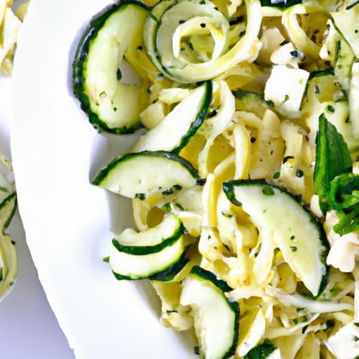 Fresh & Tangy Cucumber Feta Pasta Salad Recipe to Try