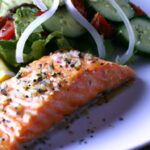 Savor the Flavors: Grilled Salmon Paired with Greek Salad