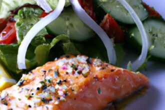 Savor the Flavors: Grilled Salmon Paired with Greek Salad