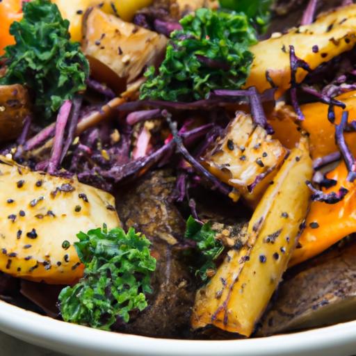 Nourish Your ⁢Day with a Vibrant Roasted Yam & Kale bowl