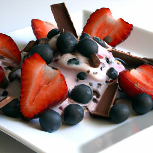 Delightful Chocolate Strawberry & Blueberry Yogurt Clusters