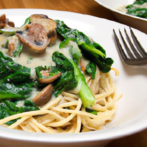 Whip Up 5-Min Creamy Spinach & Mushroom Stuffed Spaghetti