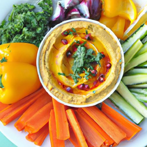 Colorful Hummus & Veggie Bowl: A Nutritious Delight