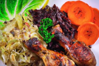 Spice Meets Freshness: Jerk Chicken with Steamed Cabbage