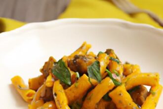 Velvety Roasted Butternut Squash Pasta with Sausage & Spinach