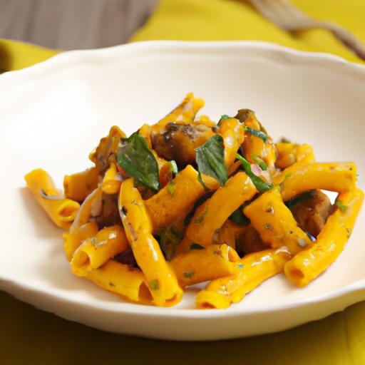 Velvety Roasted Butternut Squash Pasta with Sausage & Spinach