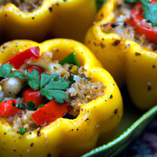 Quinoa-Stuffed Bell Peppers: Nutritious Bites of Flavor