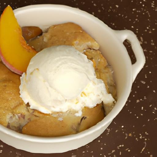 The Ultimate Peach Cobbler with Creamy Vanilla Ice Cream