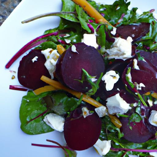 Vibrant Roasted Beet & Goat Cheese Salad with Peppery Arugula