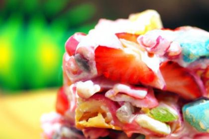Chewy Fruity Pebble Marshmallow Bars: Sweet & Colorful Treats