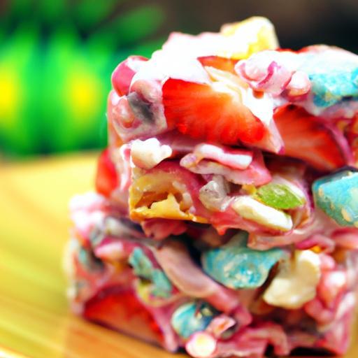 Chewy Fruity Pebble Marshmallow Bars: Sweet & Colorful Treats