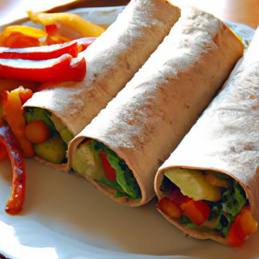 Vibrant Plant-Based Roasted Veggie & Hummus Wraps for All Occasions