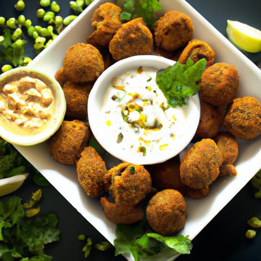 Crispy Baked Falafel with Creamy Tahini Sauce Delight