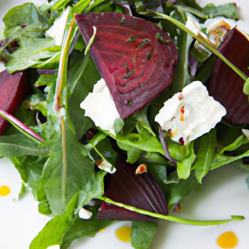Vibrant ⁢Roasted Beet⁤ & Goat ⁣Cheese​ Salad with Peppery ⁢Arugula