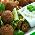 Crispy Baked Falafel with Creamy Tahini Sauce Delight