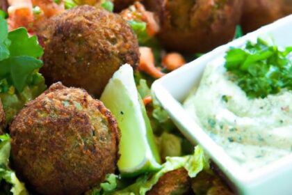 Crispy Baked Falafel with Creamy Tahini Sauce Delight