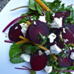 Vibrant Roasted Beet & Goat Cheese Salad with Peppery Arugula