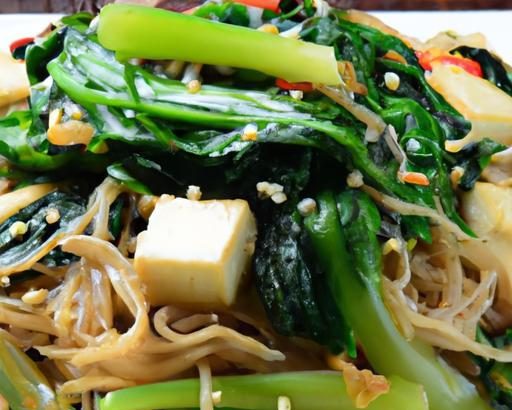 Spice Up Dinner: Chili Crunch Tofu & Spinach Rice Noodles