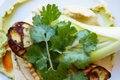 Smoky Charred Cauliflower Wraps with Vibrant Green Hummus