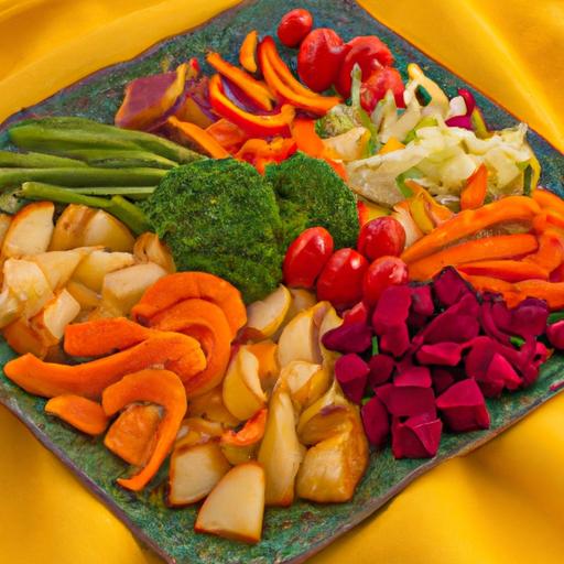 Bright & Healthy: Roasted Veggie Rainbow Tray Delight
