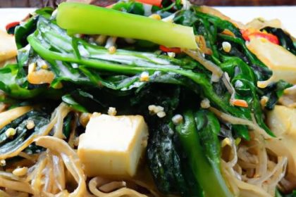 Spice Up Dinner: Chili Crunch Tofu & Spinach Rice Noodles
