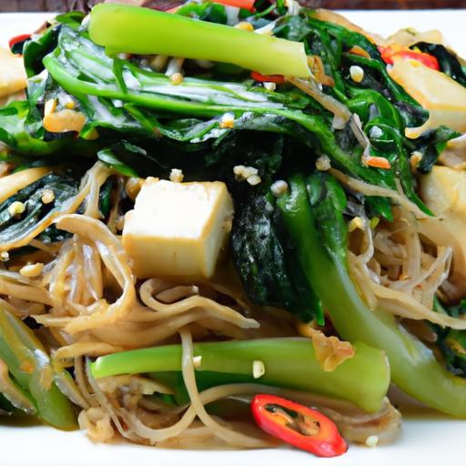 Spice Up Dinner: Chili Crunch Tofu & Spinach Rice Noodles